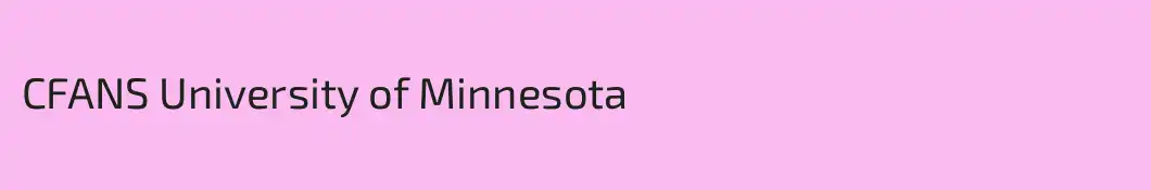 CFANS University of Minnesota